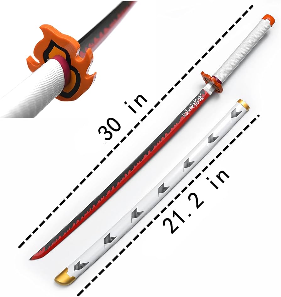 Kyojuro Rengoku Demon Slayer Anime Wooden Katana