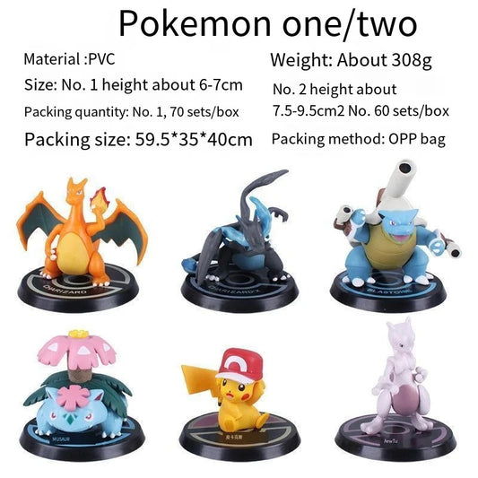 Pokimon Anime Action Figure Collectible set of 6