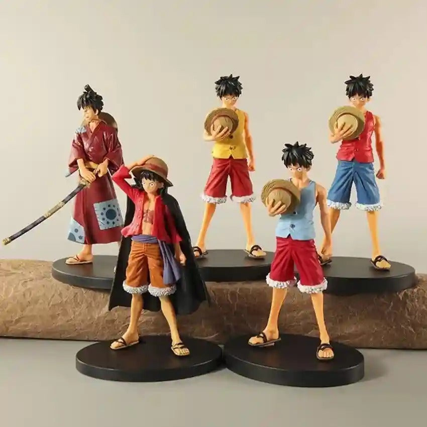 One Piece Luffy Anime Action Figure Collectible set of 5