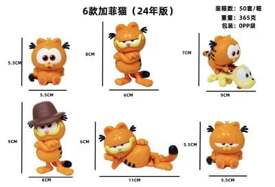 Garfield Anime Action Figure set of 6