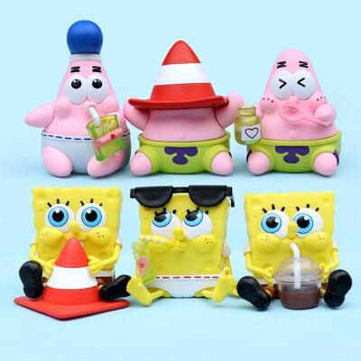 Sponge Bob Anime Action Figure Set of 6