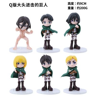 Attack on Titan Anime Action Figure Set of 6