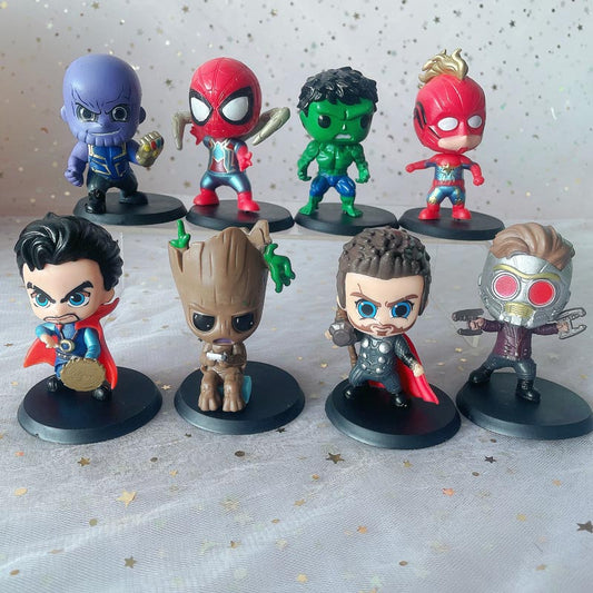 Avenge Hero Anime Action Figure Collectible set of 8