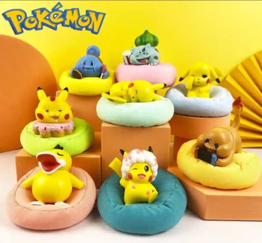 Pokimon Pillow Anime Action Figure Collectible set of 8